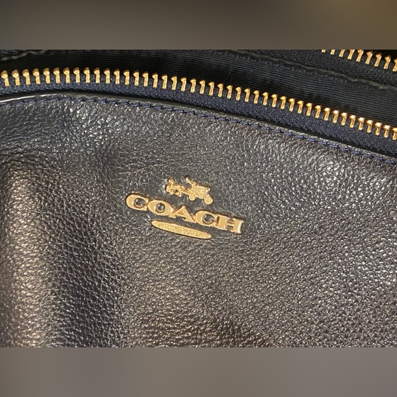 Coach Navy Satchel/Crossbody - Picture 4 of 10